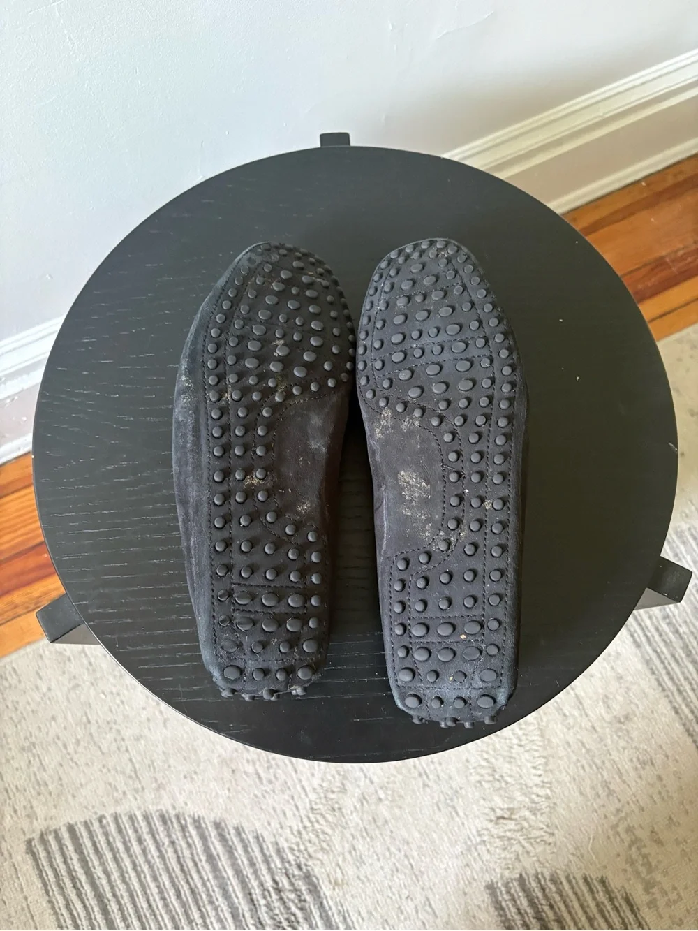 Tod's Black Suede Bit-Detail Slip-On Loafers